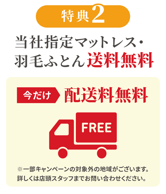 特典2 羽毛ご購入の方へ 健康マットレスプレゼント又は 特別割引！！